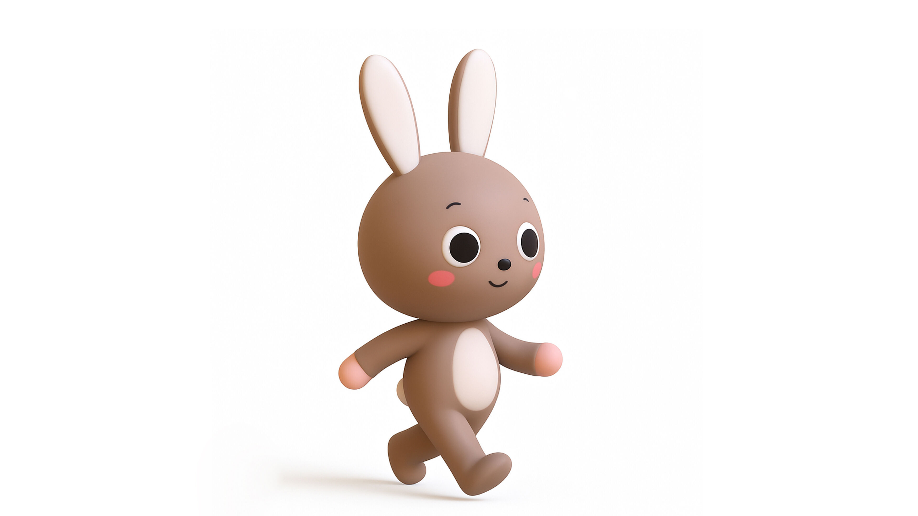Cute Bunny Rabbit - Rigged and Animated Low-poly 3D model_1