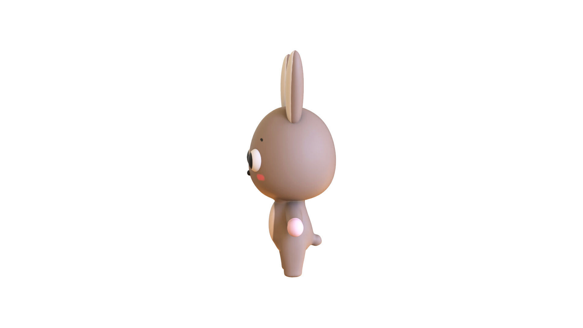 Cute Bunny Rabbit - Rigged and Animated Low-poly 3D model_12