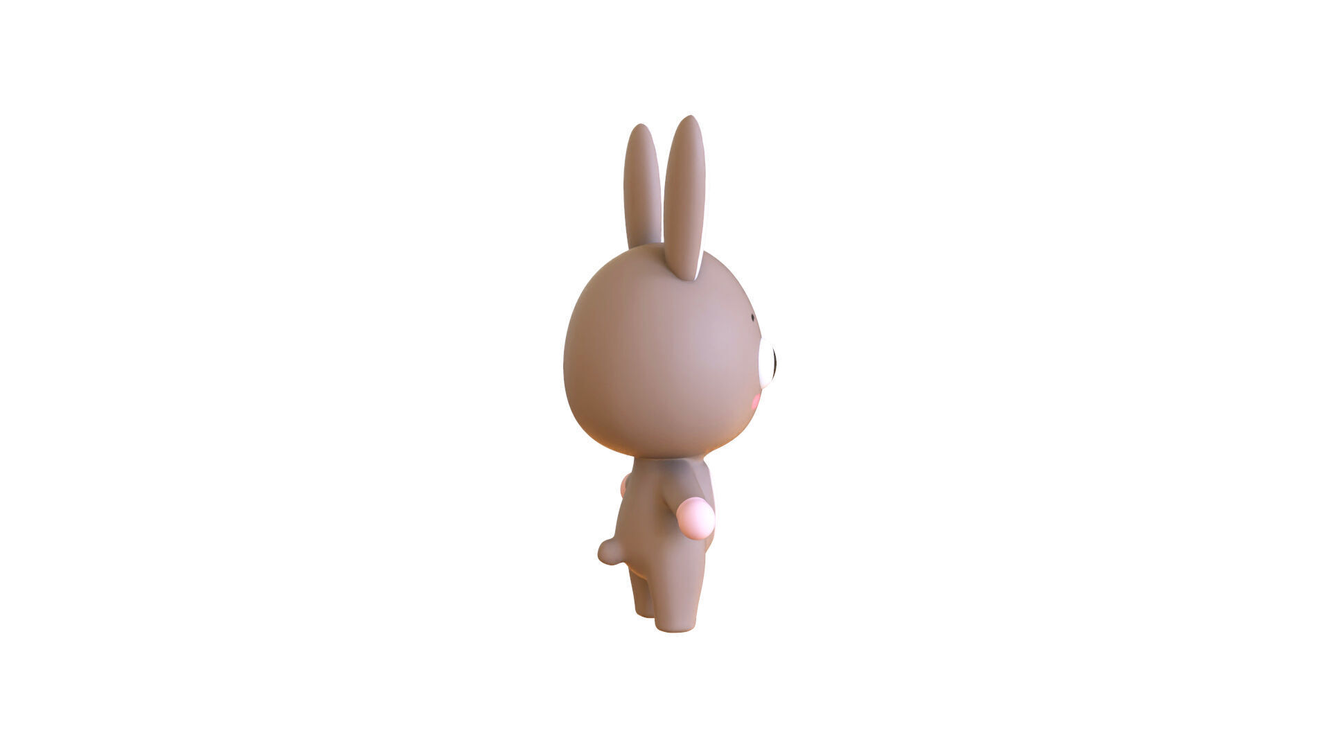 Cute Bunny Rabbit - Rigged and Animated Low-poly 3D model_19
