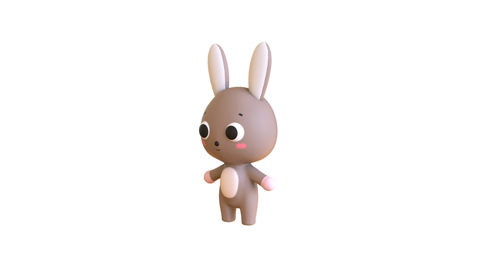 Cute Bunny Rabbit - Rigged and Animated Low-poly 3D model_10