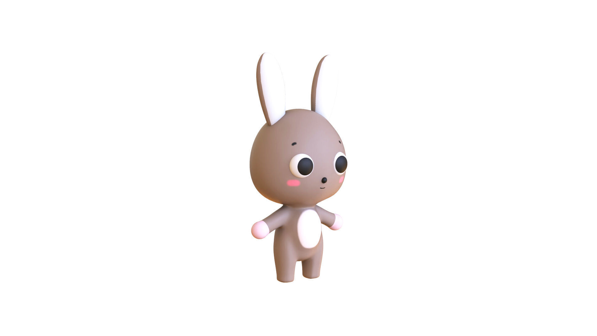 Cute Bunny Rabbit - Rigged and Animated Low-poly 3D model_22
