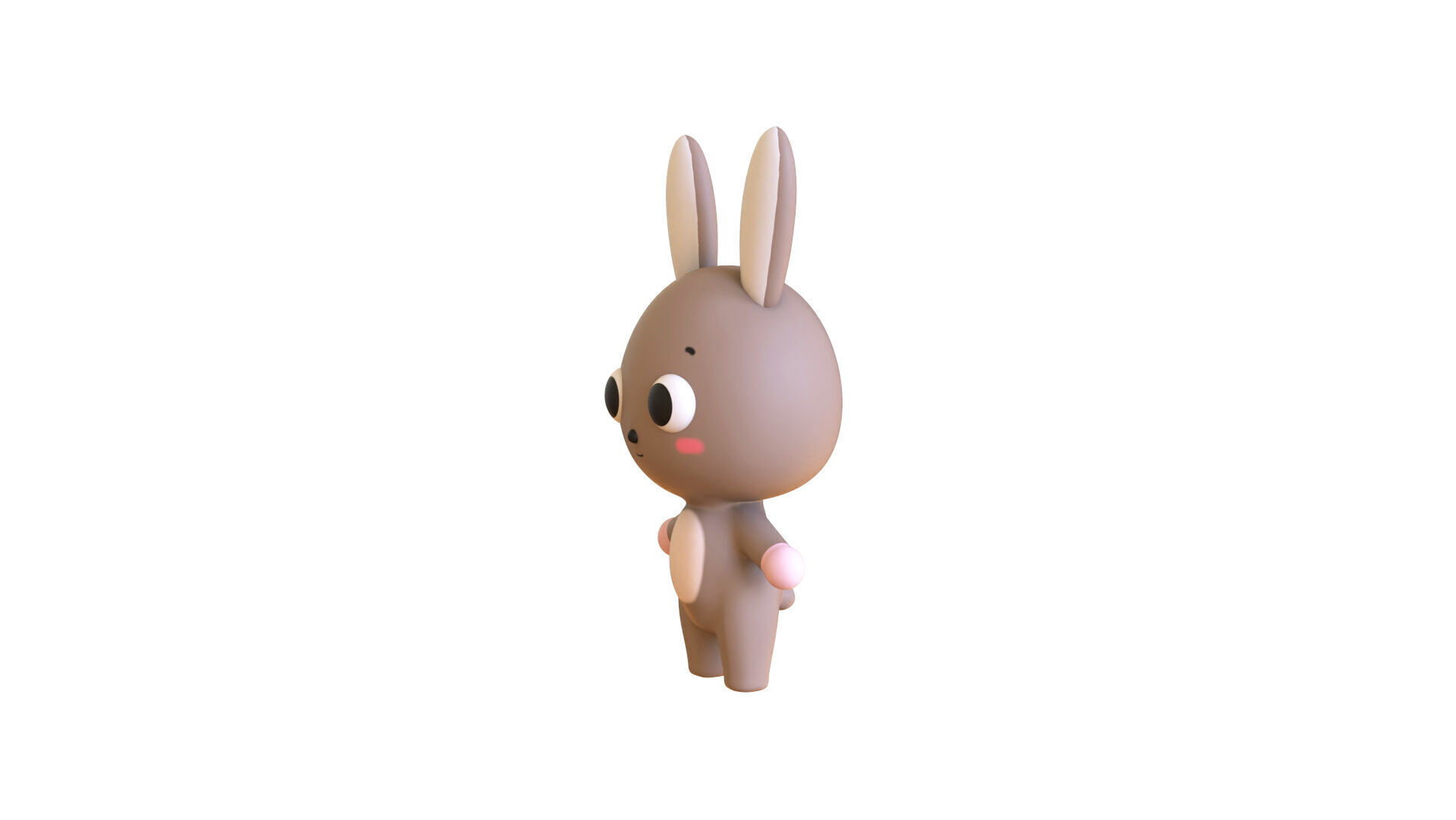 Cute Bunny Rabbit - Rigged and Animated Low-poly 3D model_11