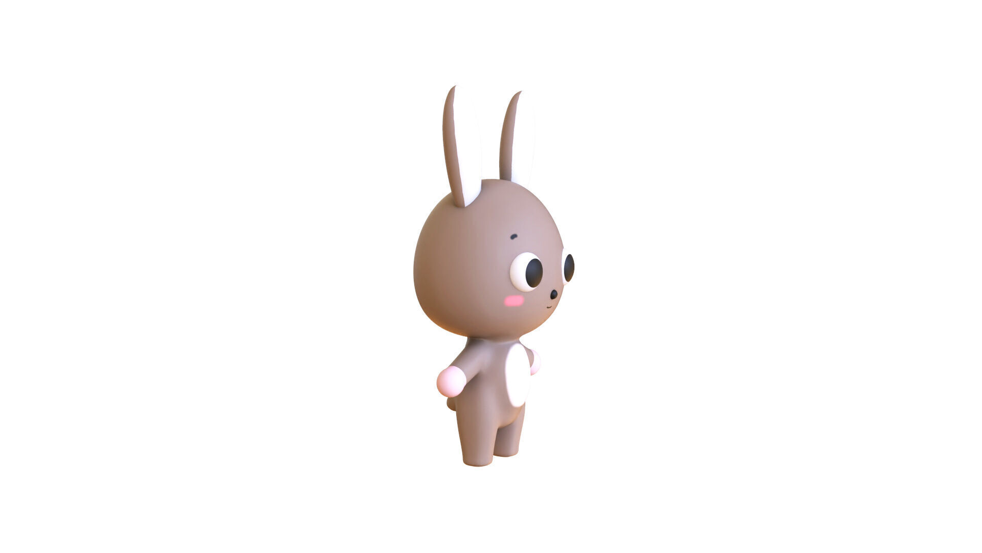 Cute Bunny Rabbit - Rigged and Animated Low-poly 3D model_21