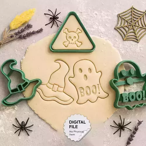 Halloween Cookie Cutter Set - 3 Cute Cake Cutter