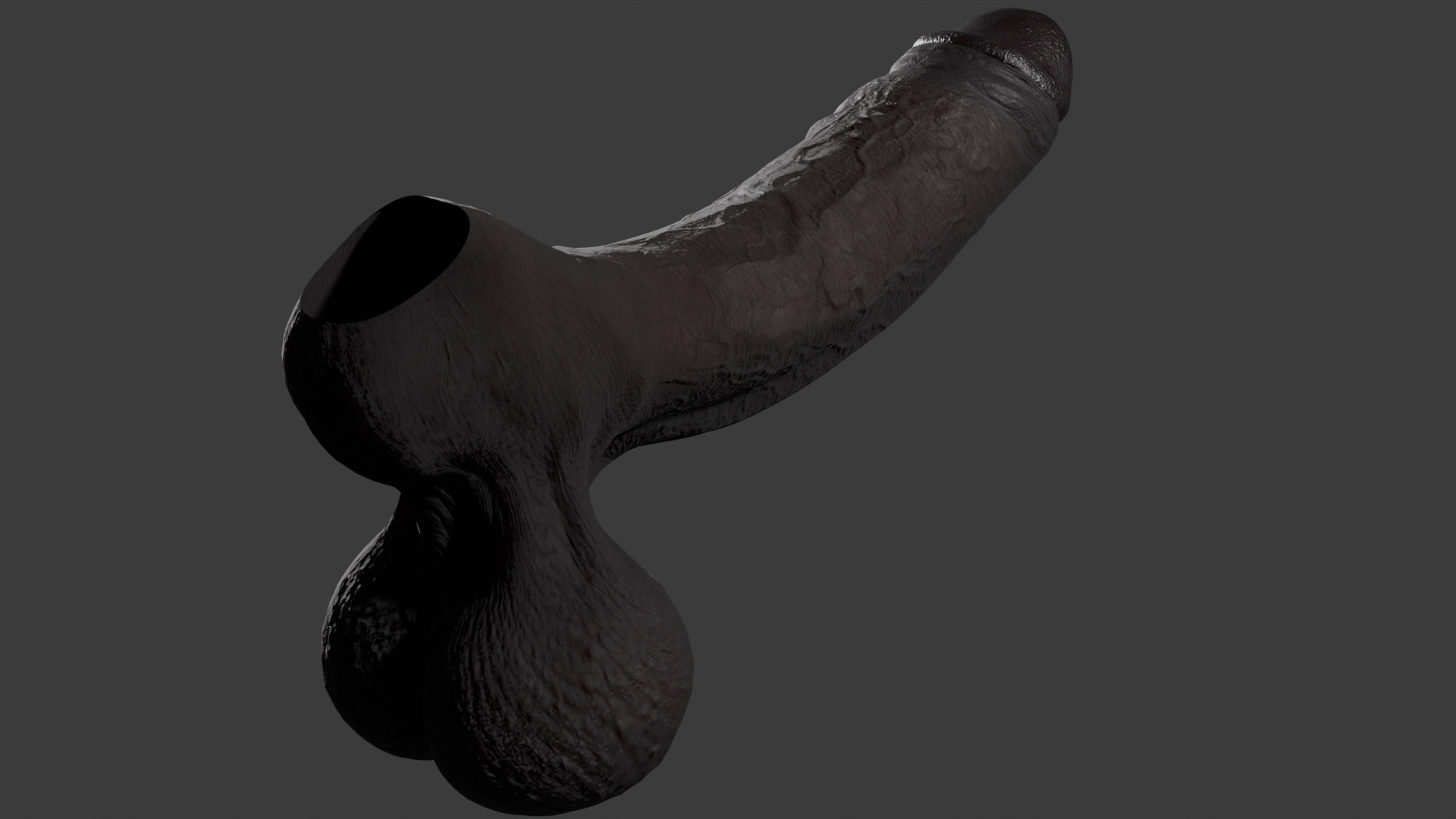 Realistic Huge BBC Penis Low Poly Rigged Low-poly 3D model_10
