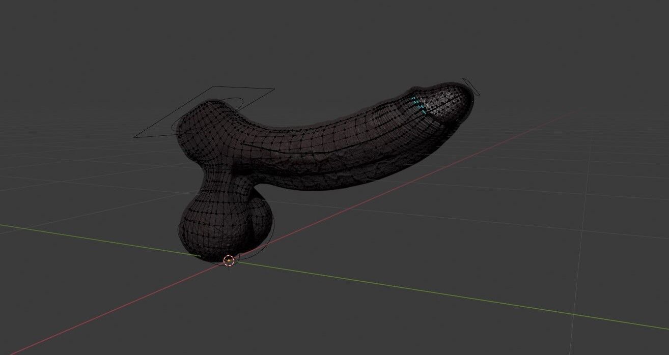 Realistic Huge BBC Penis Low Poly Rigged Low-poly 3D model_3