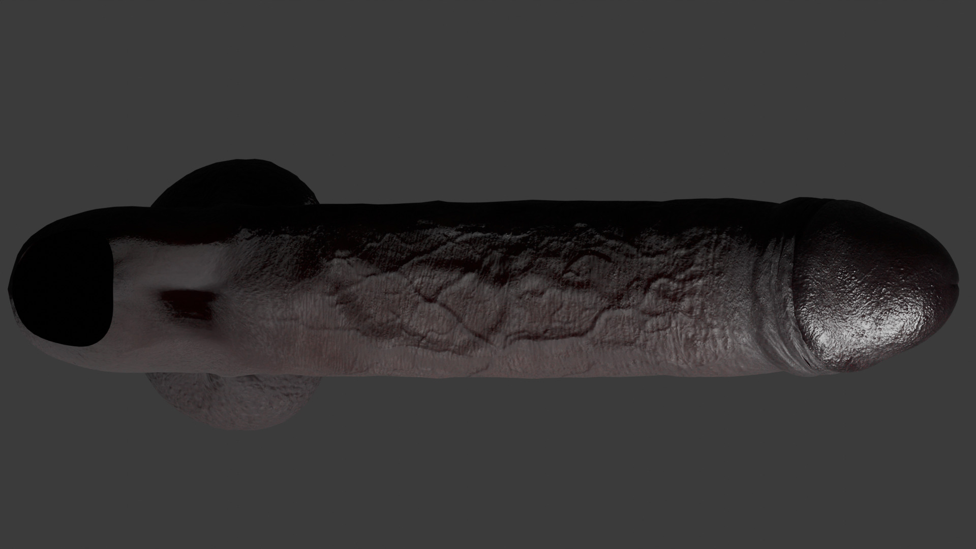 Realistic Huge BBC Penis Low Poly Rigged Low-poly 3D model_6