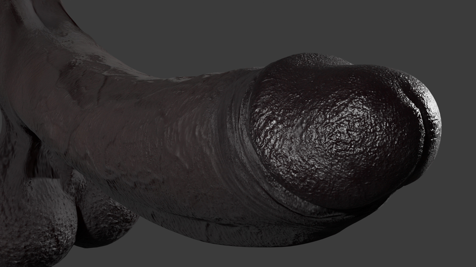 Realistic Huge BBC Penis Low Poly Rigged Low-poly 3D model_4