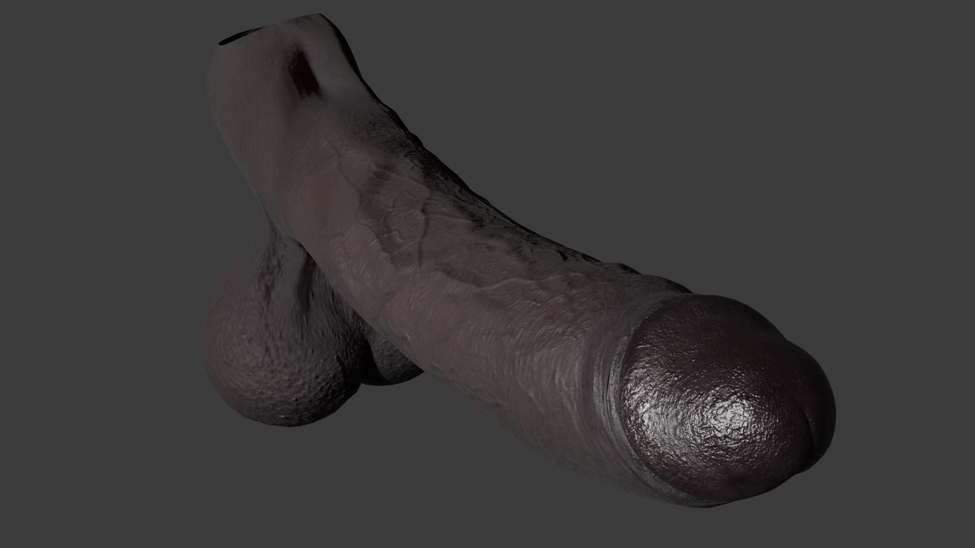 Realistic Huge BBC Penis Low Poly Rigged Low-poly 3D model_8