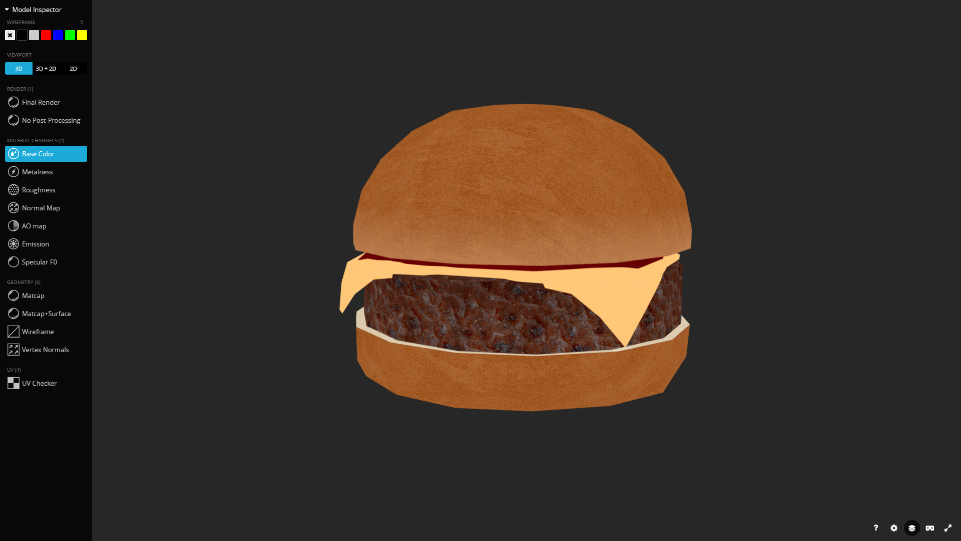 Cheeseburger 3D Model Low-poly 3D model_5