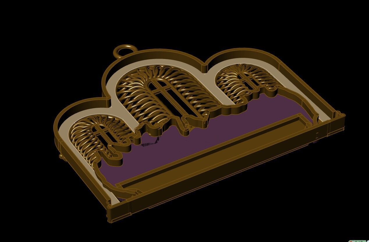 The Last Supper pendant 3D print model_12