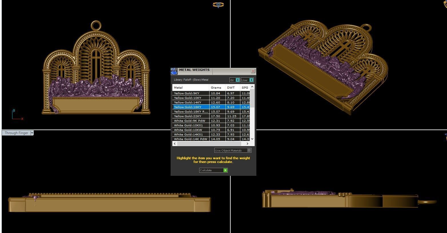 The Last Supper pendant 3D print model_13