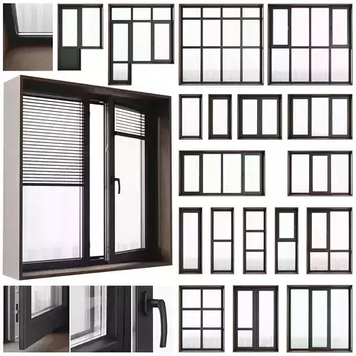 Modern windows 3 3D model