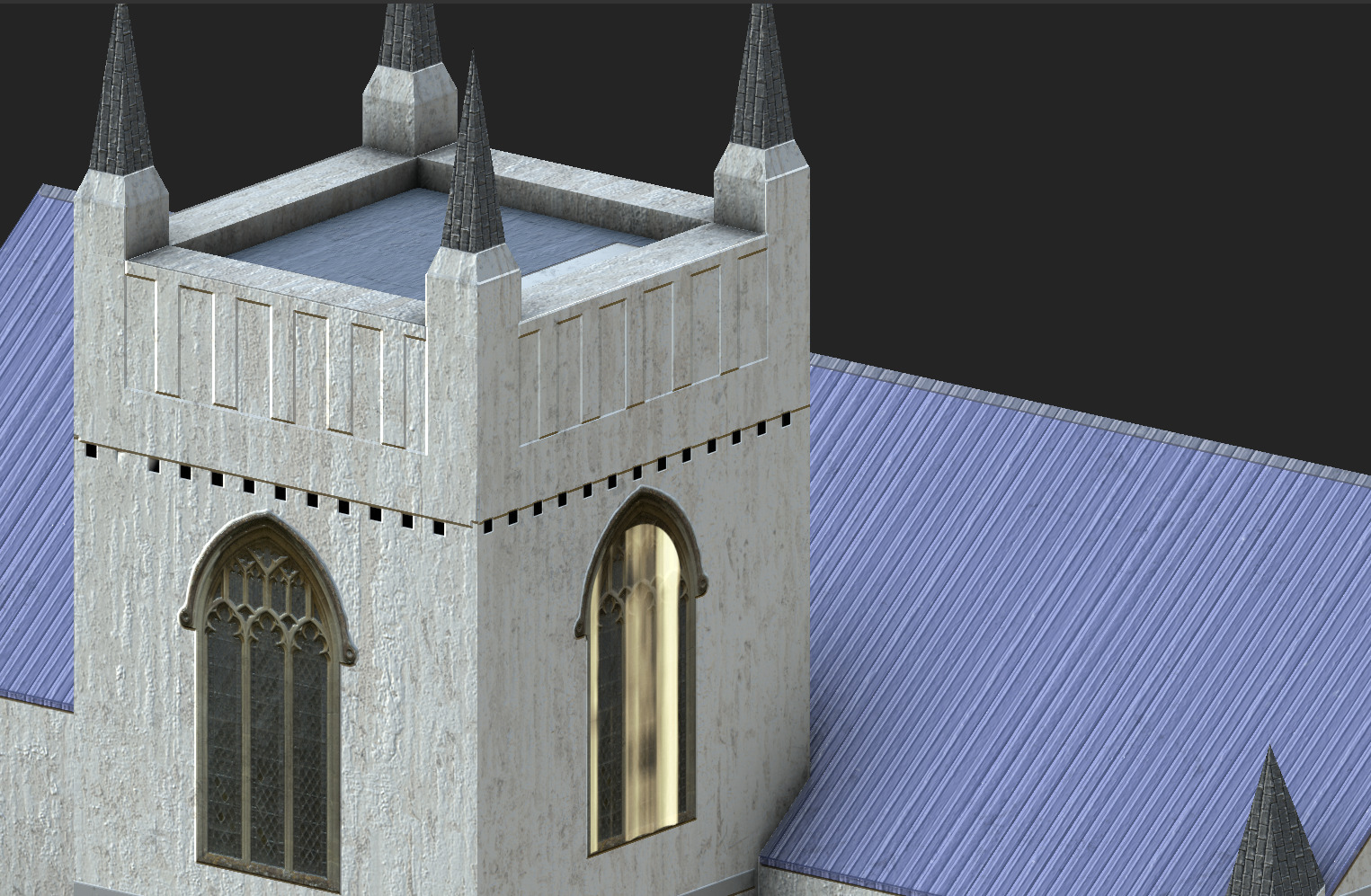 Saint James Church Low-poly 3D model_7