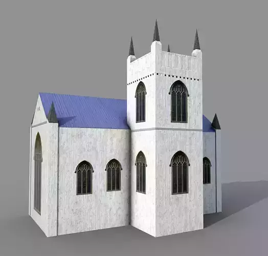 Saint James Church Low-poly 3D model Saint James Church Low-poly 3D model