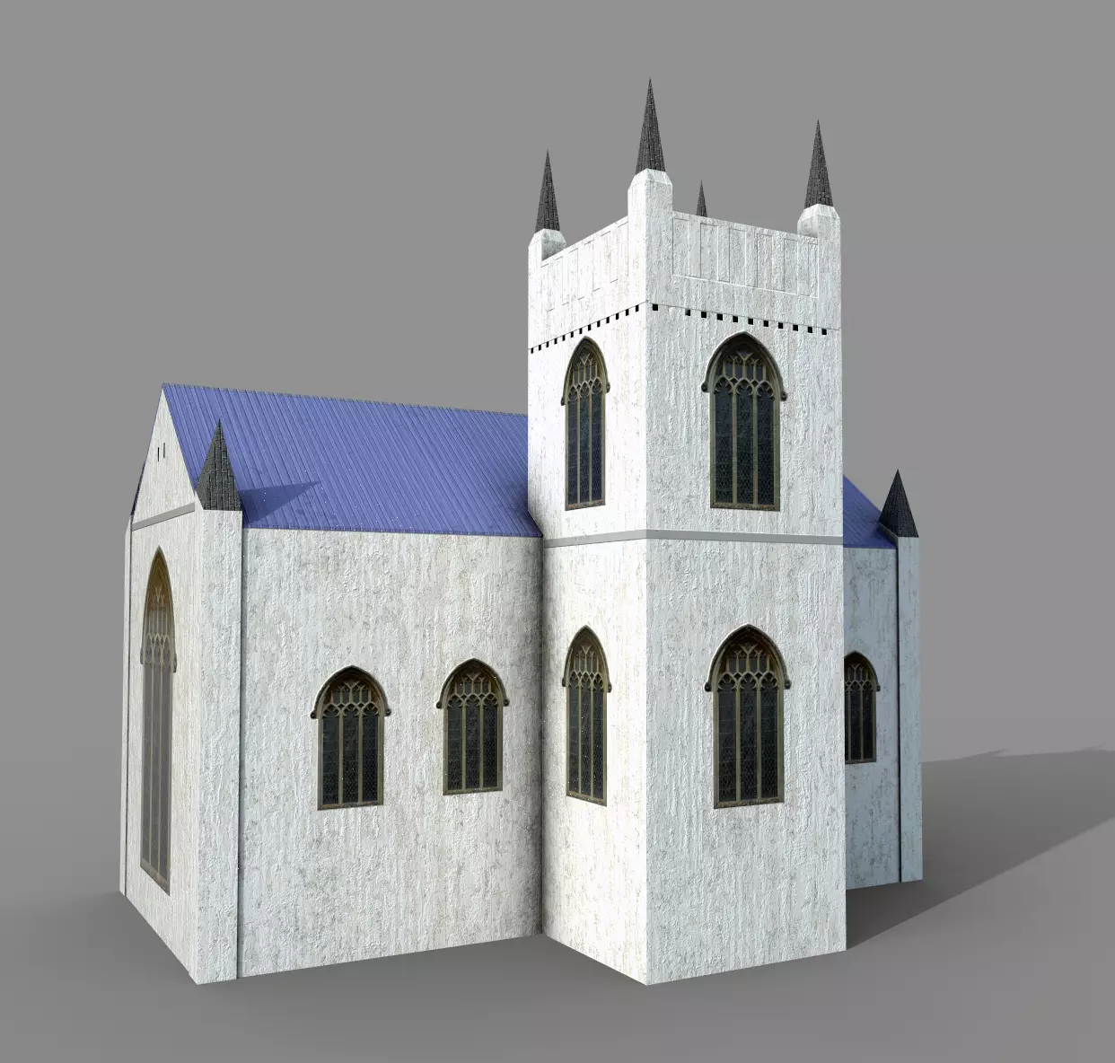 Saint James Church Low-poly 3D model_0