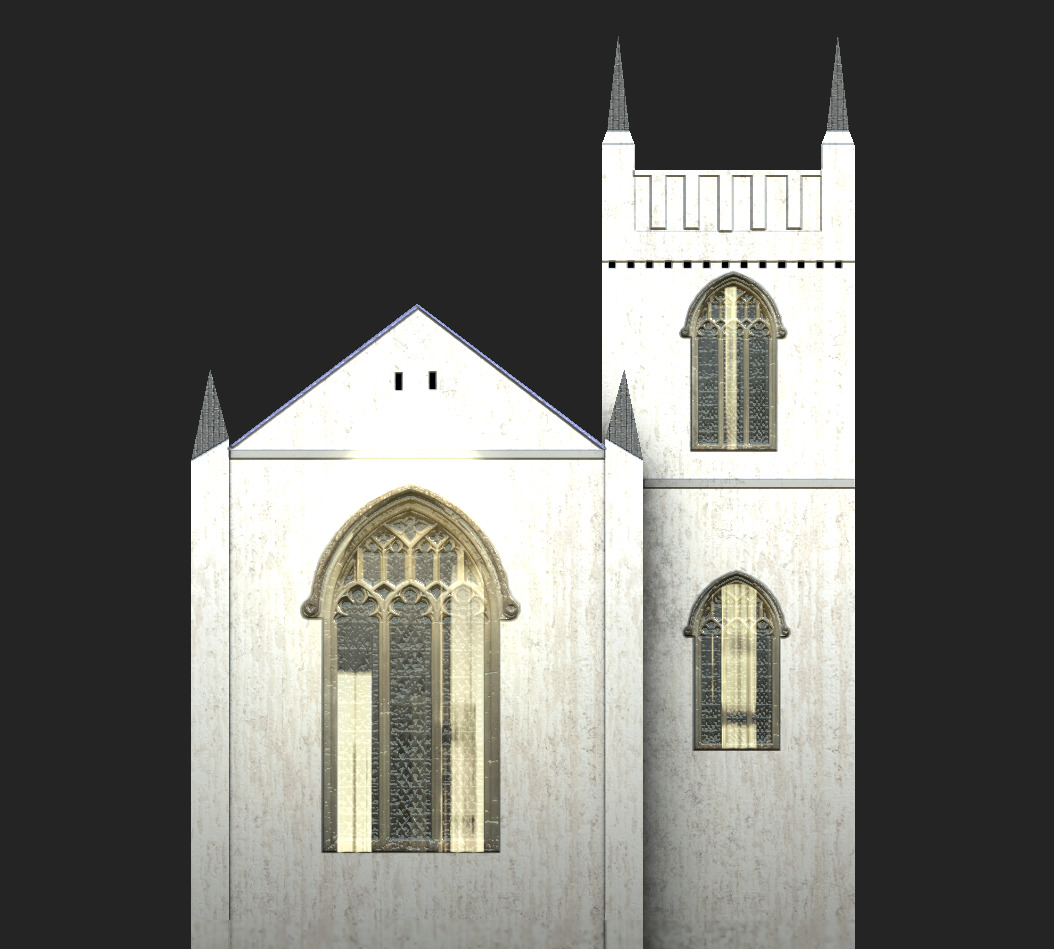 Saint James Church Low-poly 3D model_5