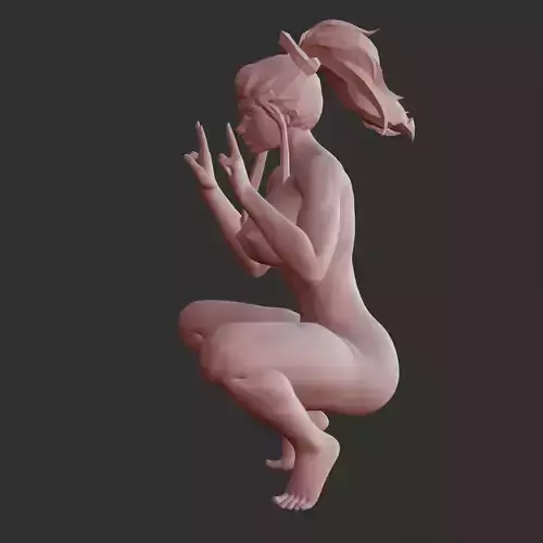 Sexy Anime Waifu Teasing NSFW 3D Printable Model