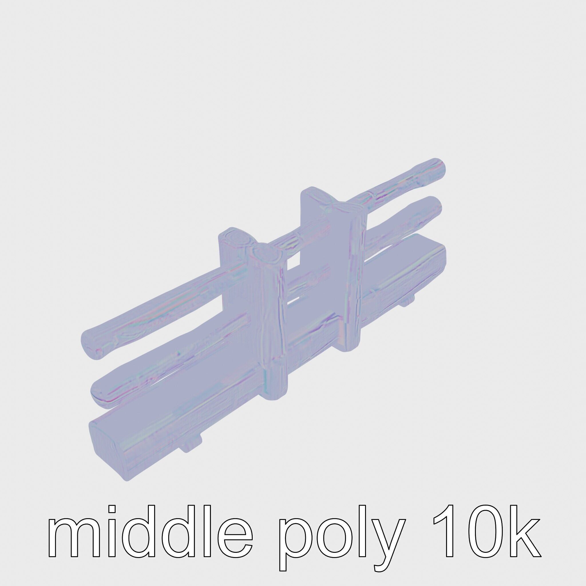 Historic Aged Timber Crossing for 3D Environments Low-poly 3D model_21