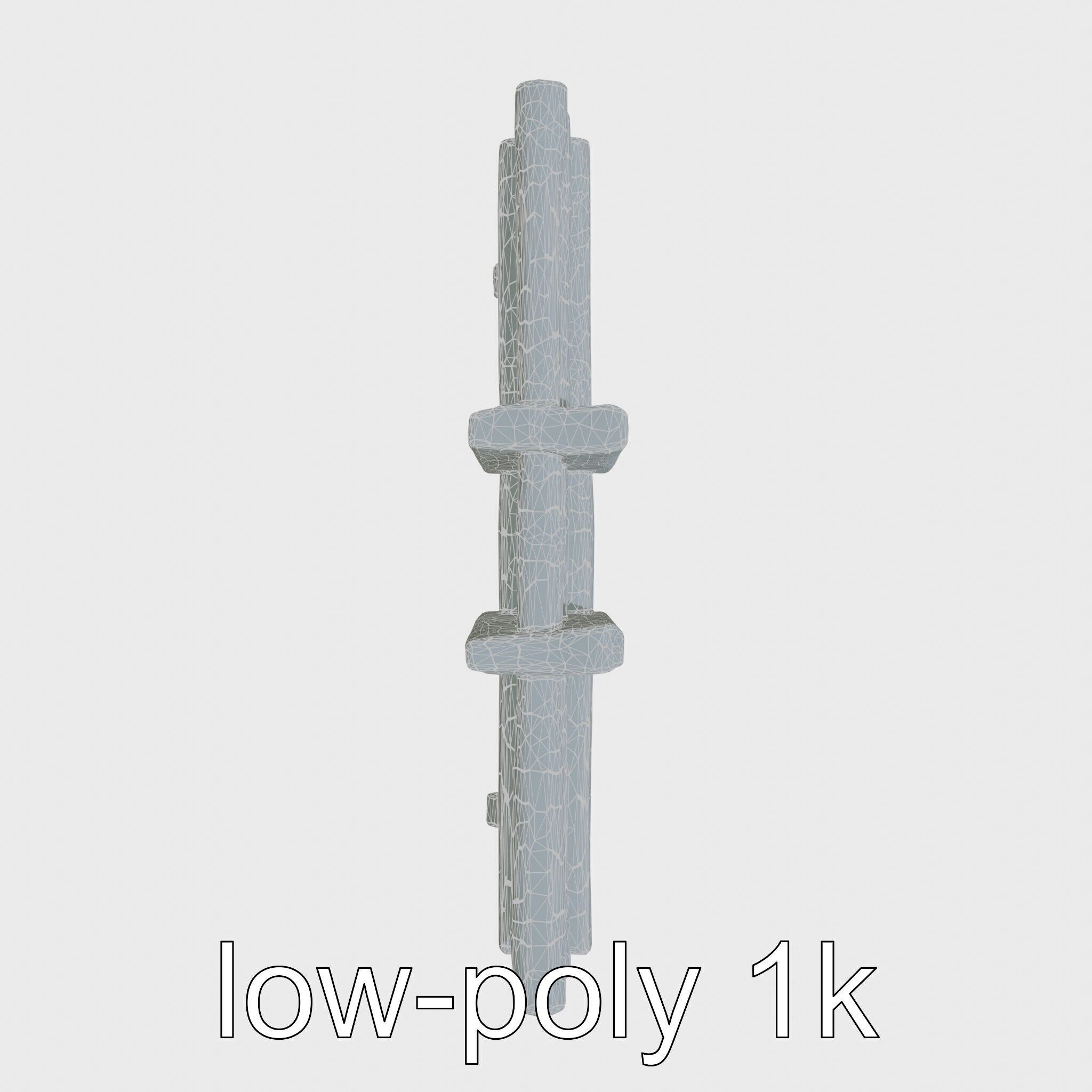 Historic Aged Timber Crossing for 3D Environments Low-poly 3D model_25