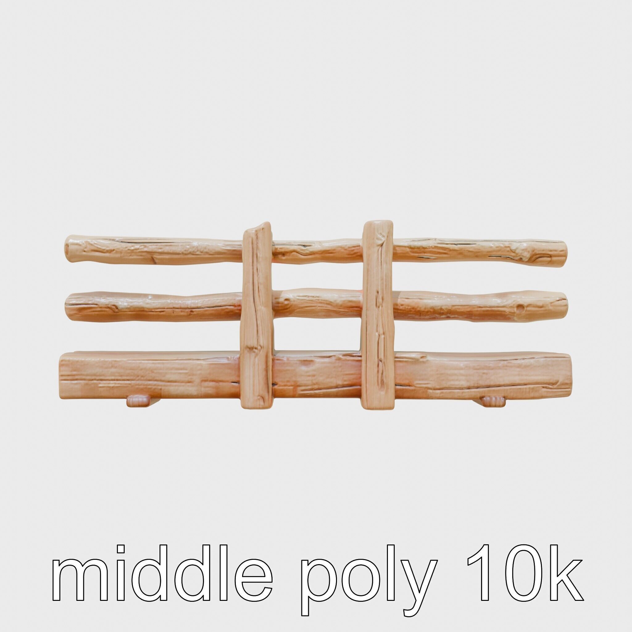 Historic Aged Timber Crossing for 3D Environments Low-poly 3D model_10