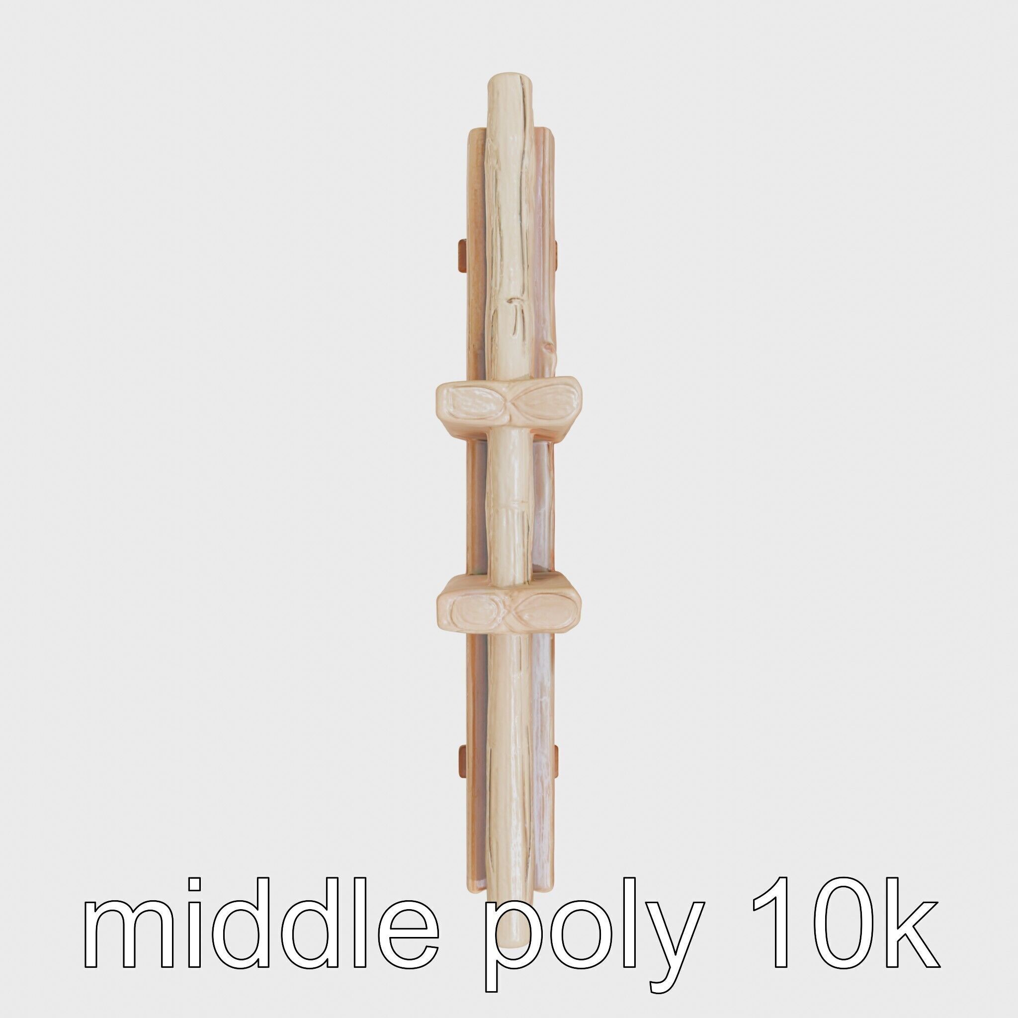 Historic Aged Timber Crossing for 3D Environments Low-poly 3D model_13