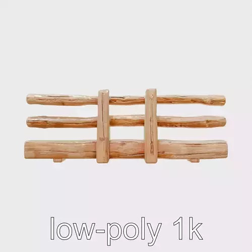 Historic Aged Timber Crossing for 3D Environments Low-poly 3D model