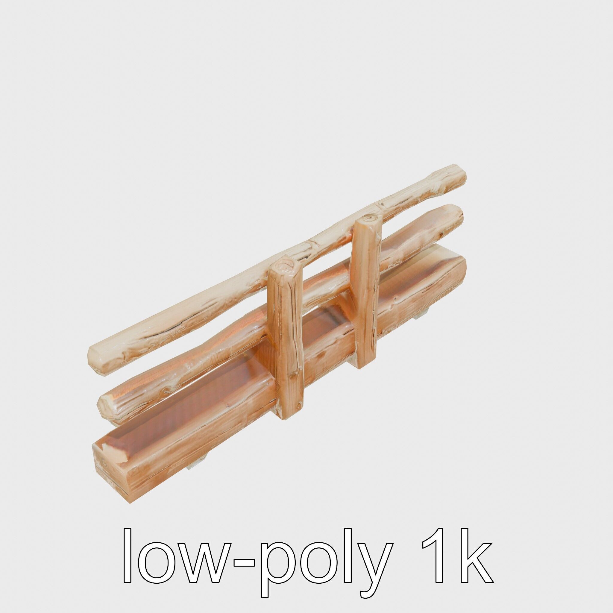 Historic Aged Timber Crossing for 3D Environments Low-poly 3D model_22