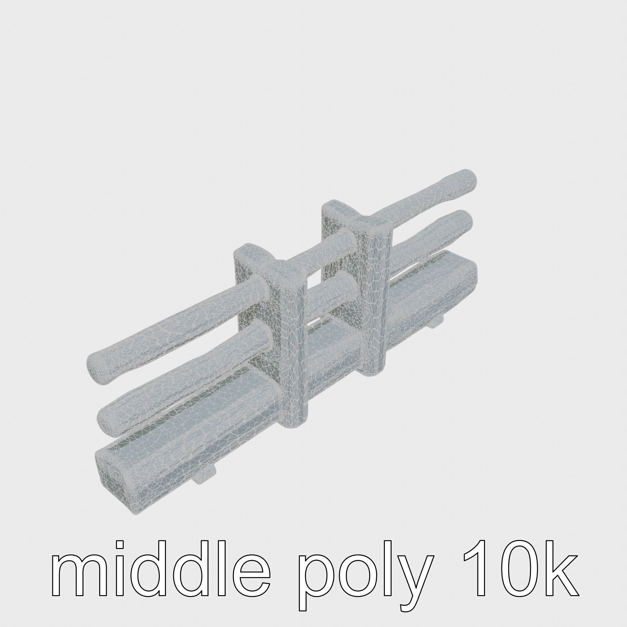 Historic Aged Timber Crossing for 3D Environments Low-poly 3D model_27