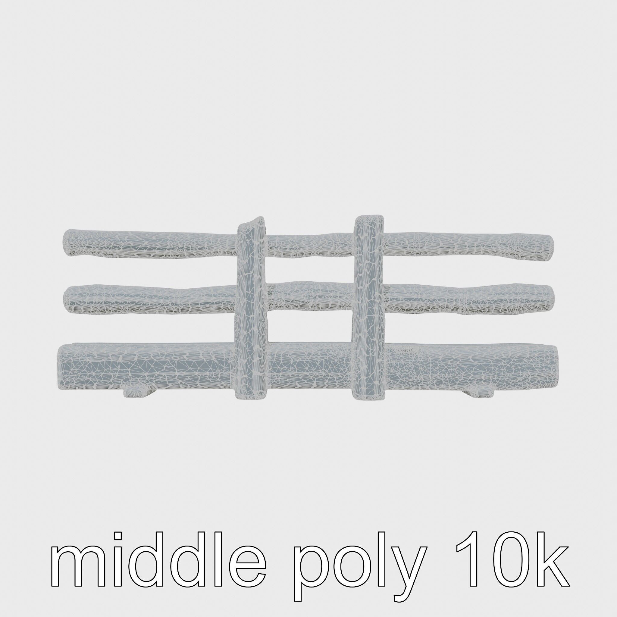 Historic Aged Timber Crossing for 3D Environments Low-poly 3D model_19