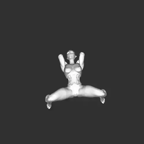 Lewd Cyberpunk Android Babe Erotic Pose STL