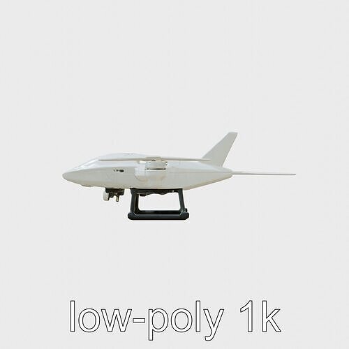 Aerial Drone System Hermes D Design with Propulsion Detailing Low-poly 3D model