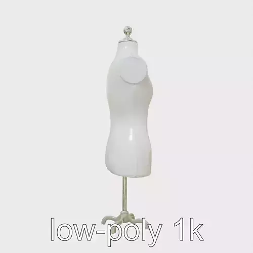 Vintage Fashion Mannequin Bust with Adjustable Stand