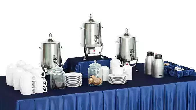 Open buffet Set 02 3D model