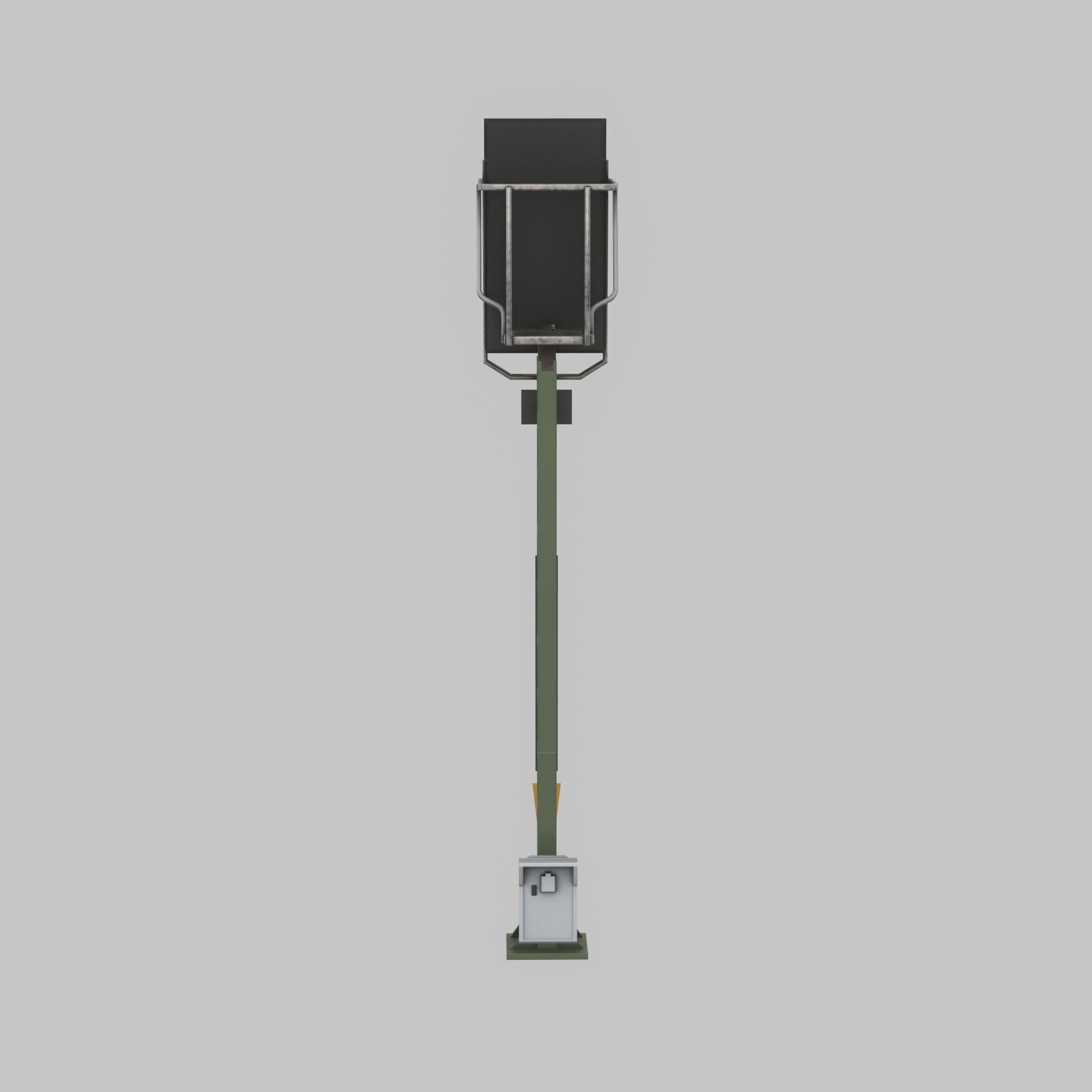 KS Railway Signal Post 4500mm Version-1 Low-poly 3D model_24