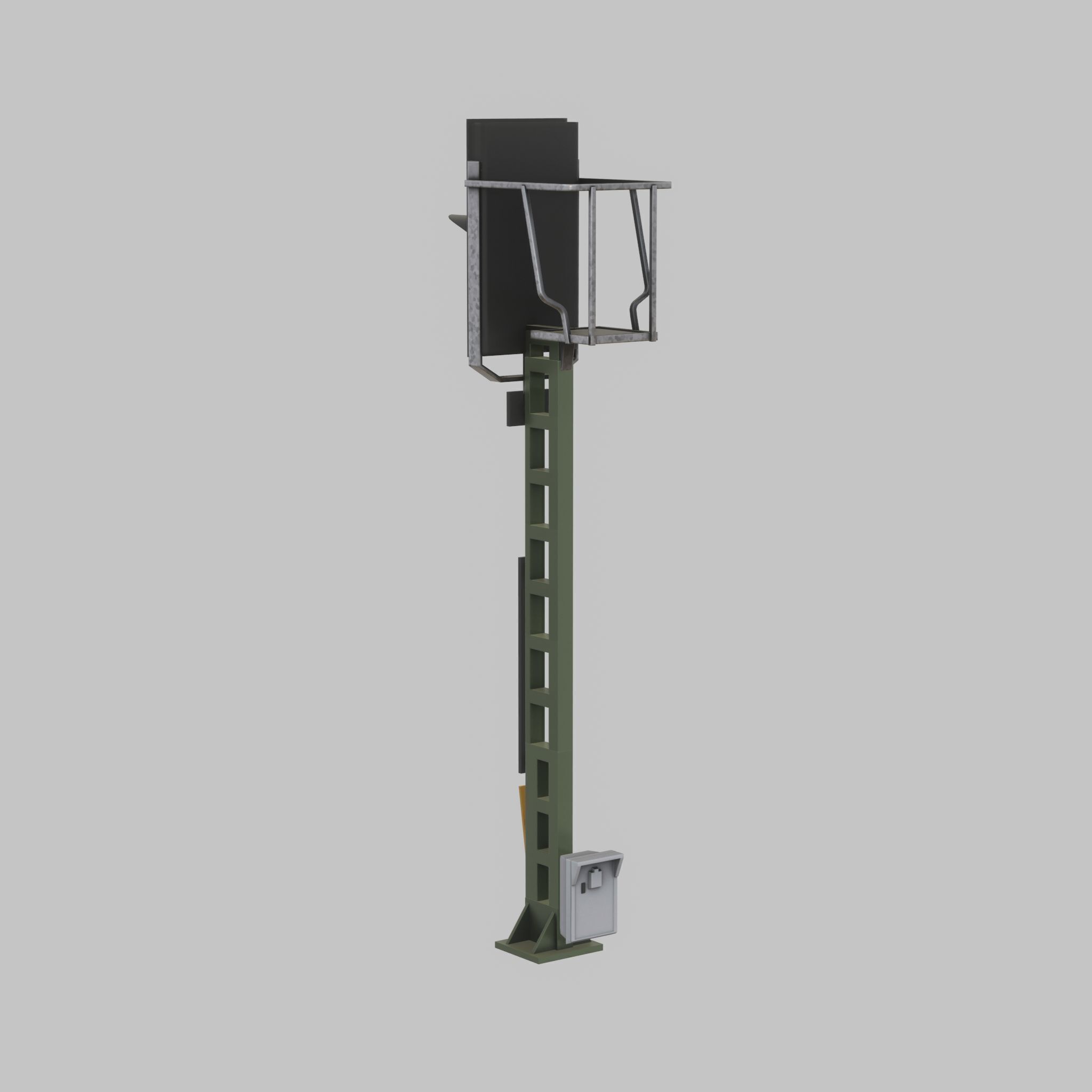 KS Railway Signal Post 4500mm Version-1 Low-poly 3D model_40