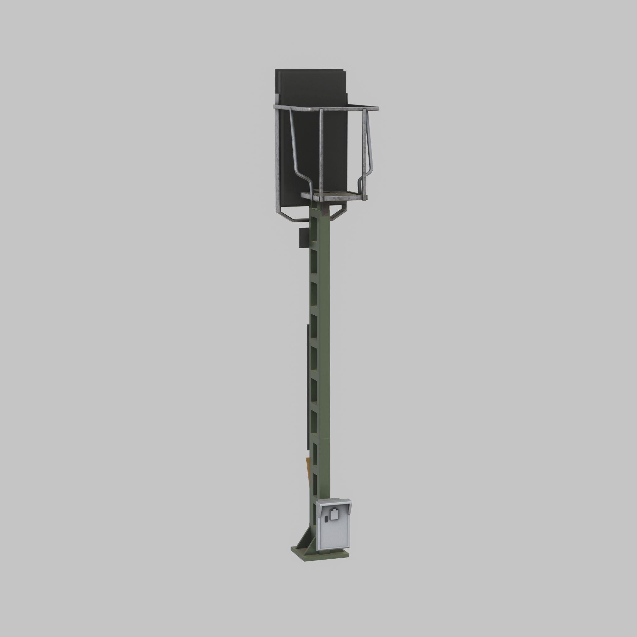 KS Railway Signal Post 4500mm Version-1 Low-poly 3D model_23