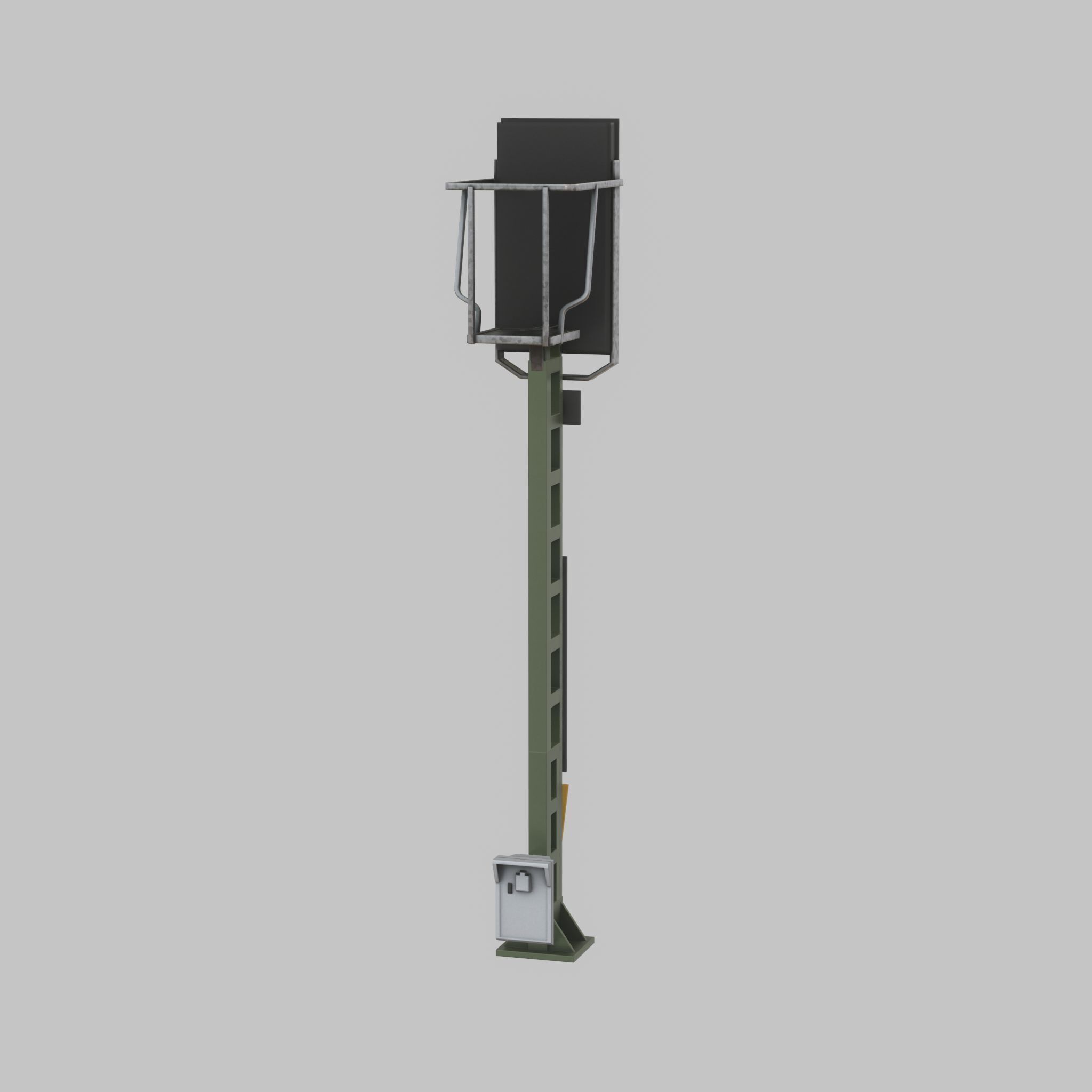 KS Railway Signal Post 4500mm Version-1 Low-poly 3D model_25