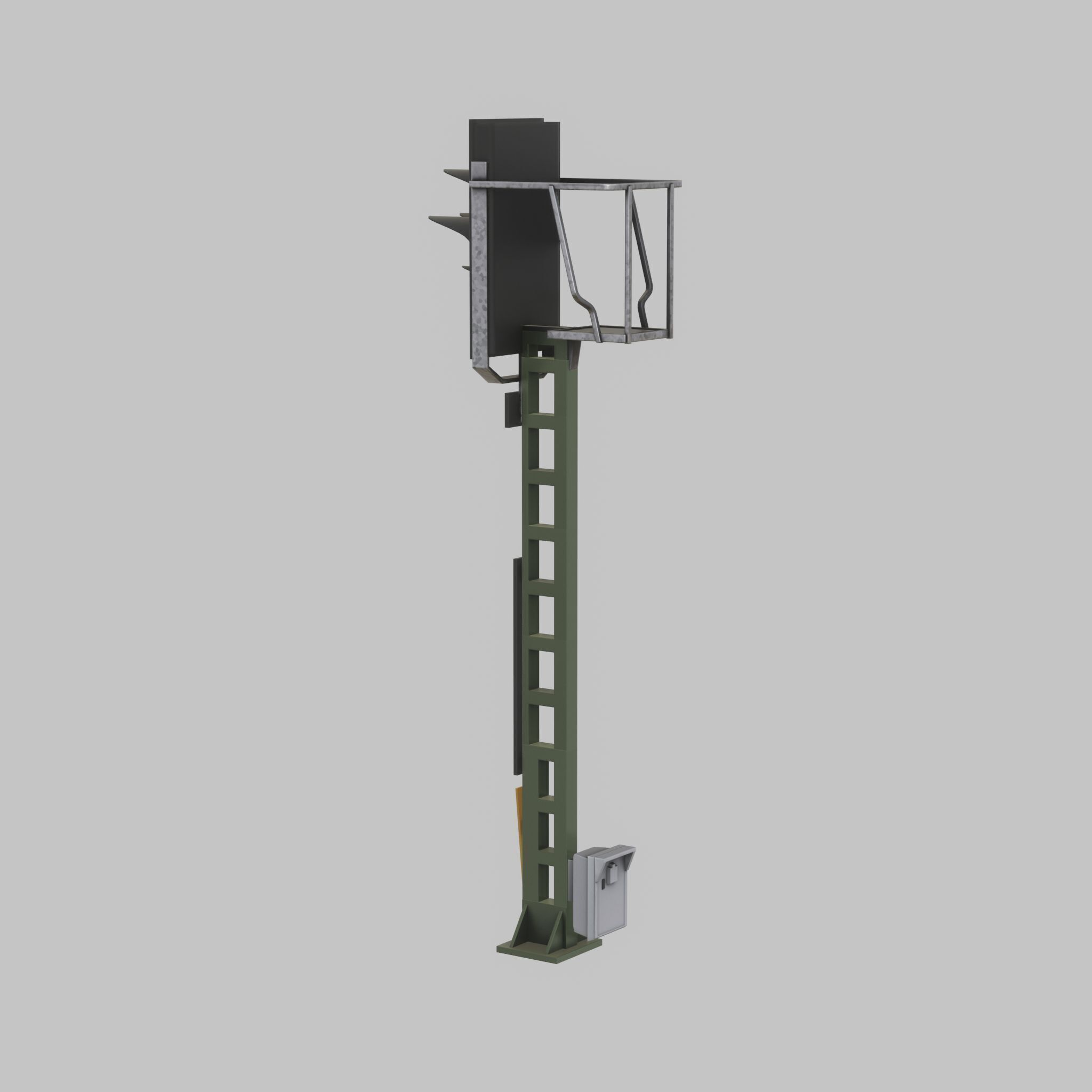 KS Railway Signal Post 4500mm Version-1 Low-poly 3D model_39