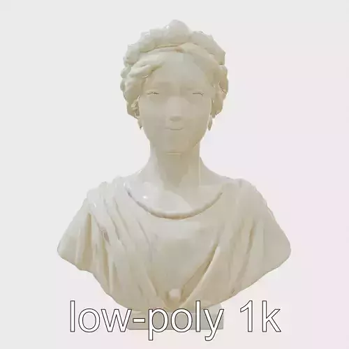 Roman Matron Bust with Elegant Robe and Ornate Headpiece