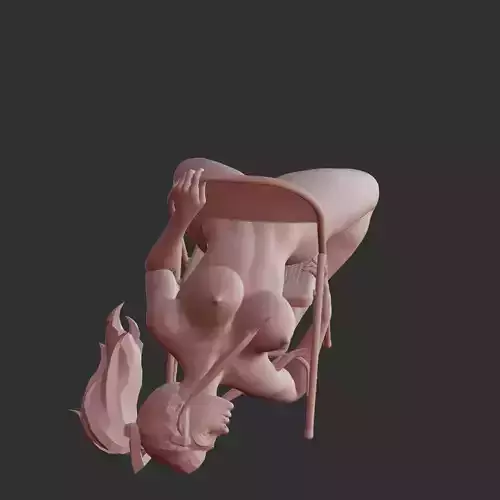 Sexy Girl on Chair NSFW 3D Print Model STL