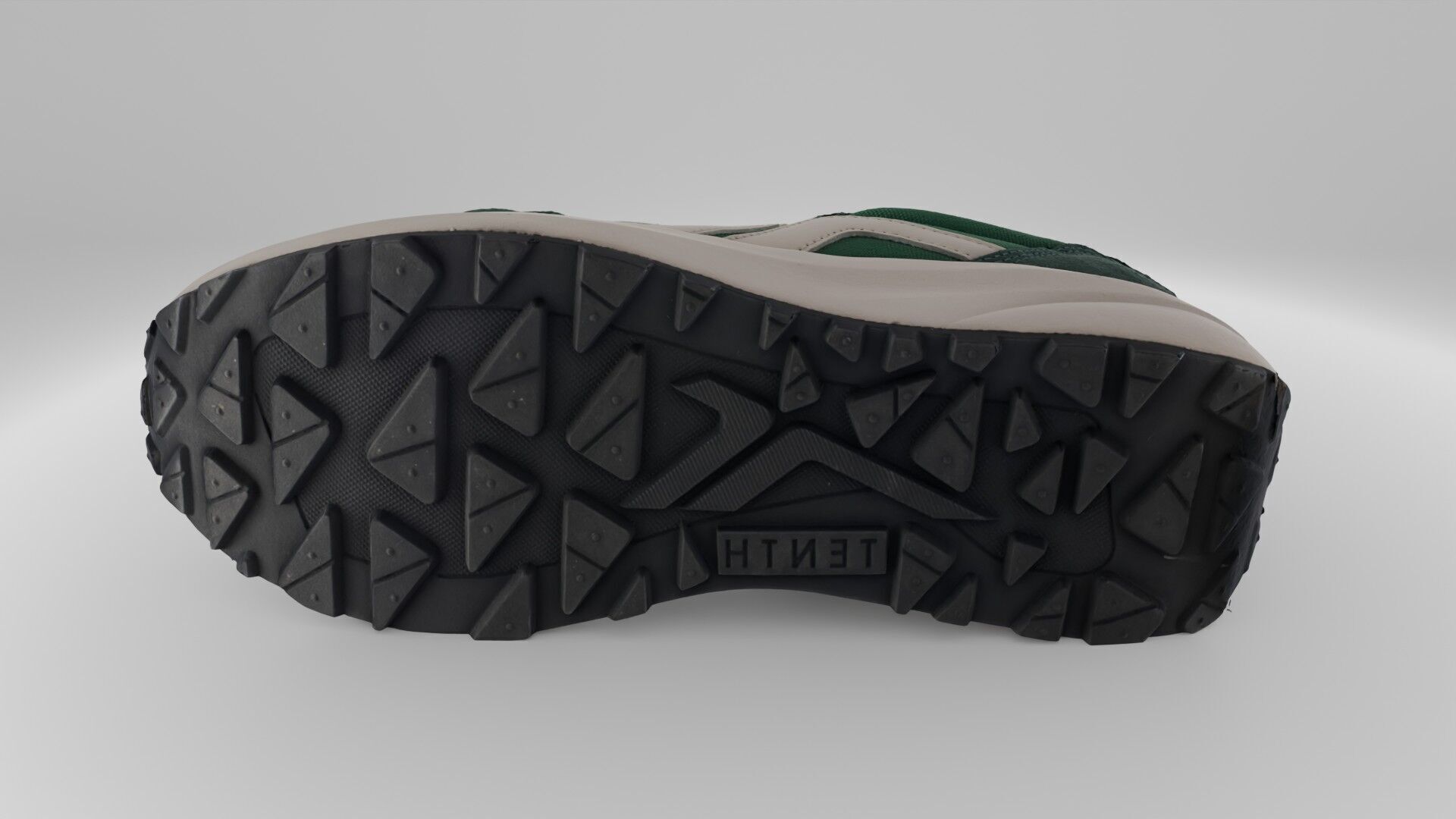 Green shoes Low-poly 3D model_5
