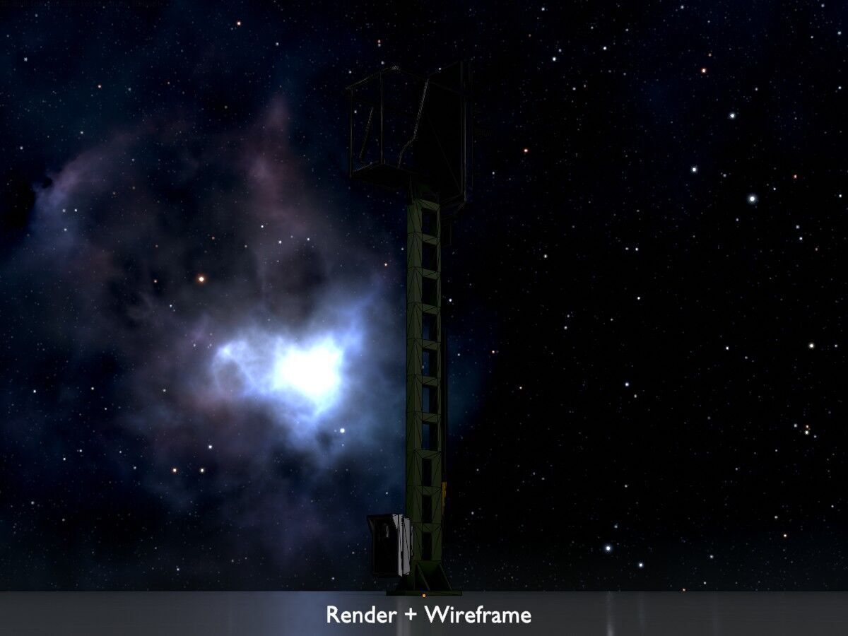 KS Railway Signal Post 4500mm Version-2 Low-poly 3D model_7