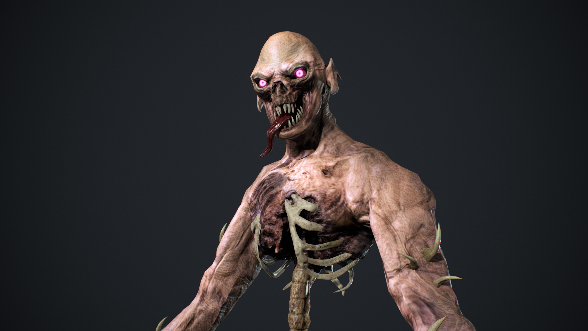 Ghoul Undead Low-poly 3D model_13