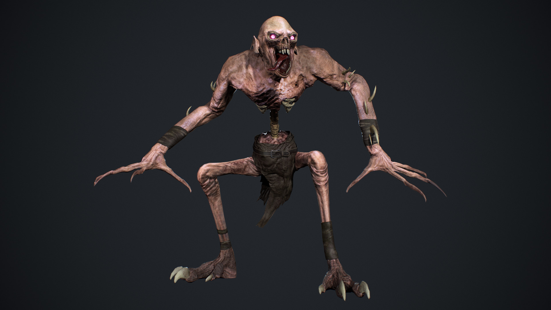 Ghoul Undead Low-poly 3D model_12