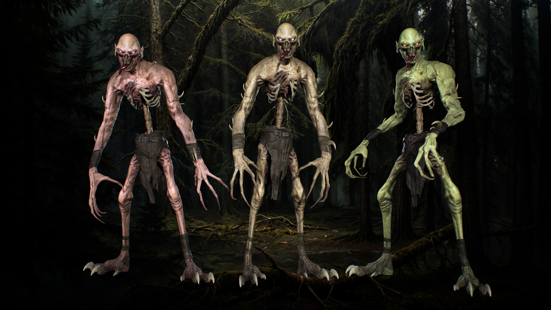 Ghoul Undead Low-poly 3D model_3