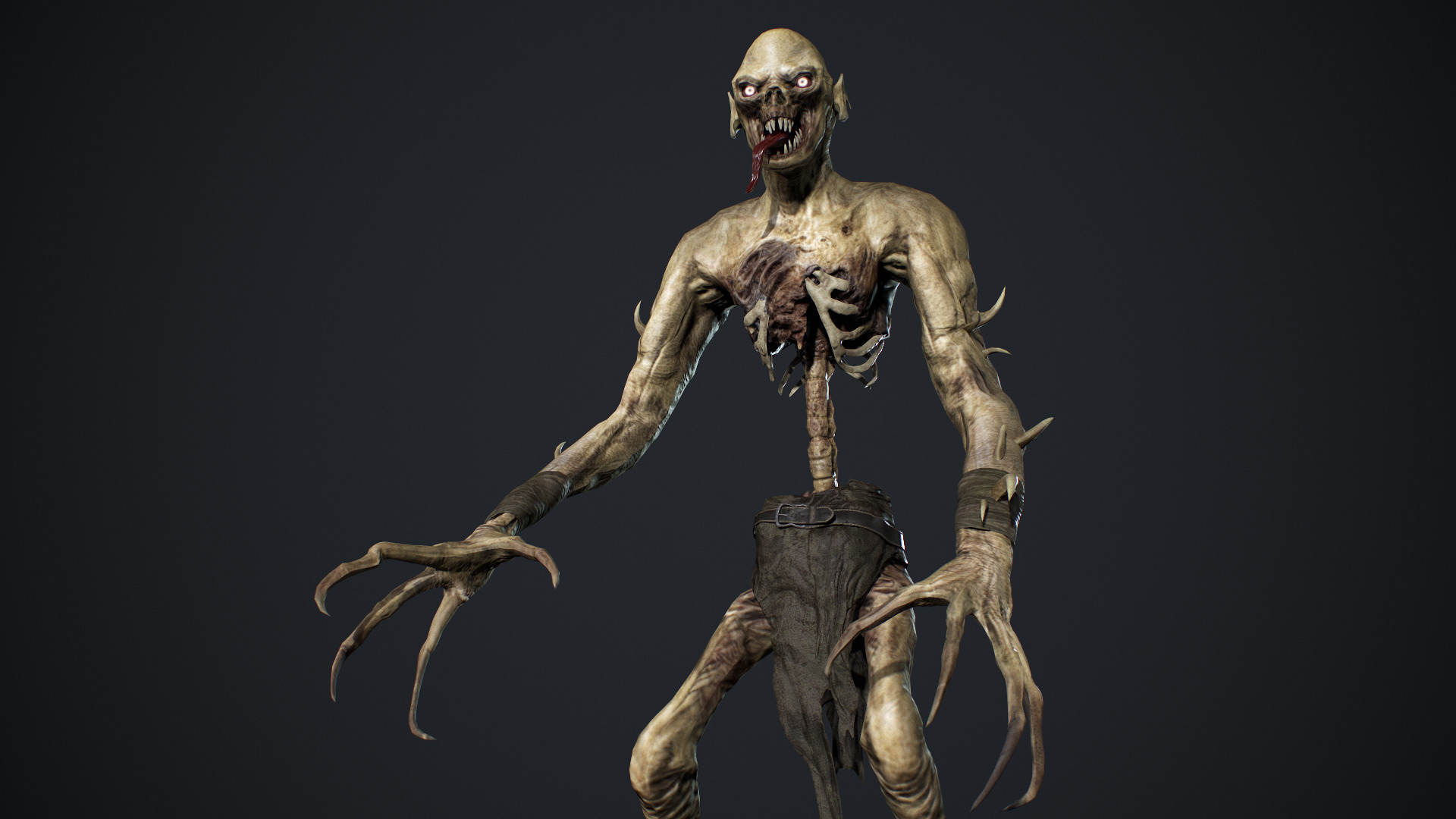Ghoul Undead Low-poly 3D model_15