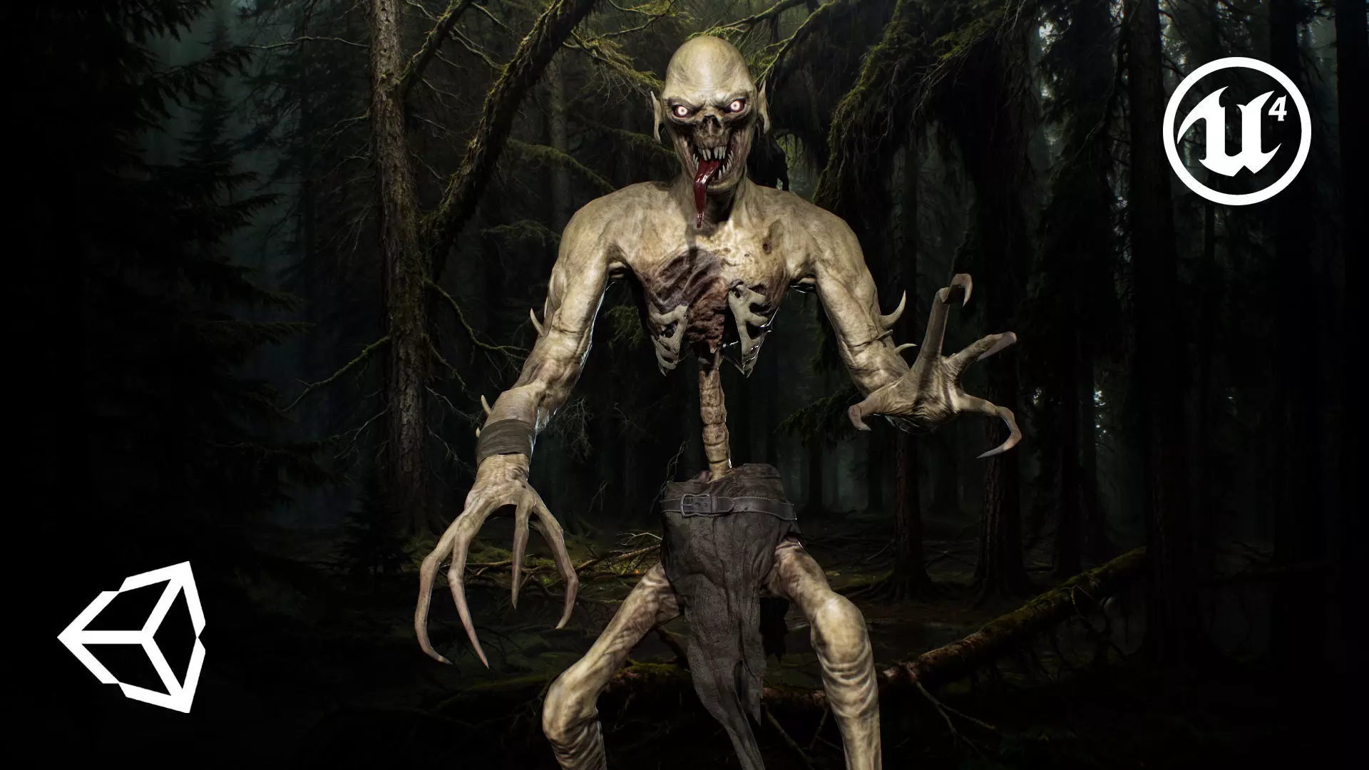 Ghoul Undead Low-poly 3D model_0