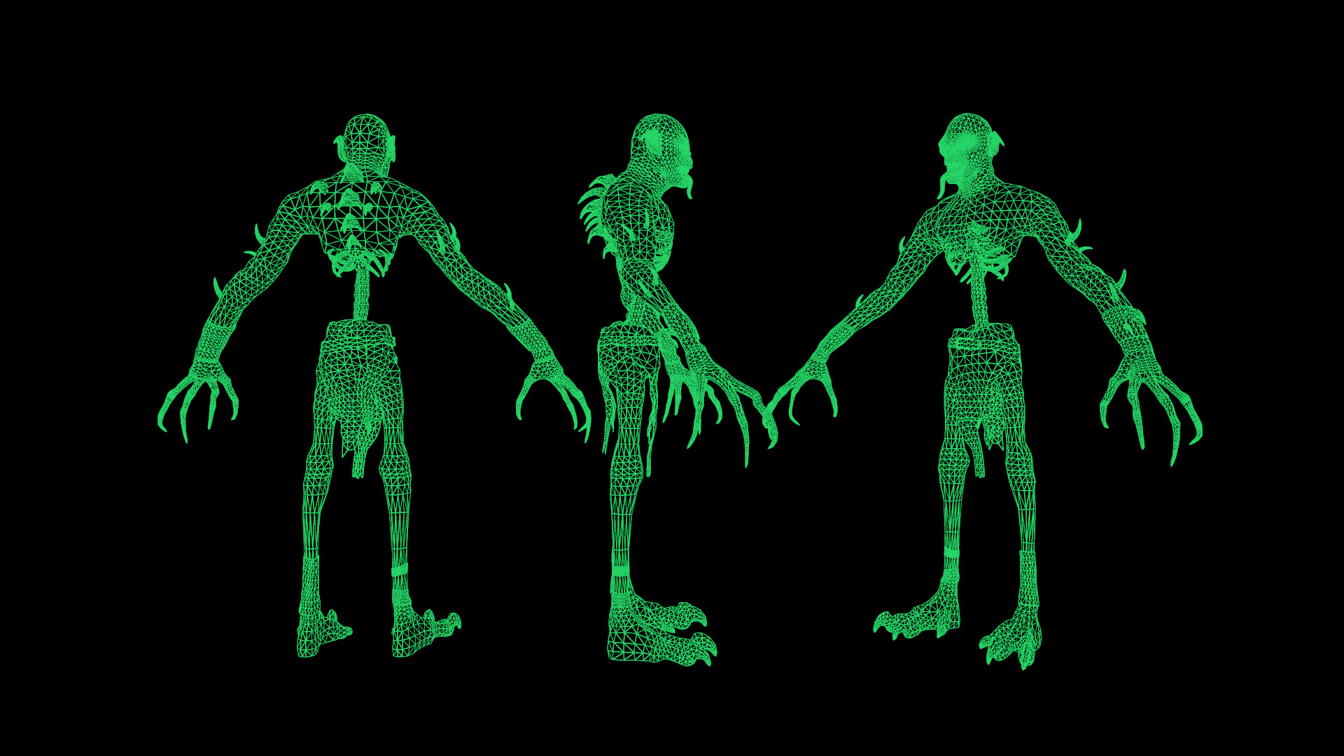 Ghoul Undead Low-poly 3D model_7
