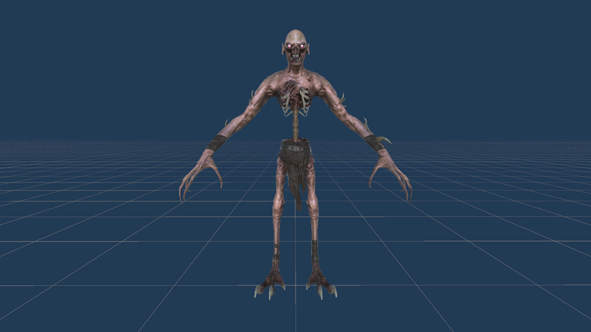 Ghoul Undead Low-poly 3D model_26